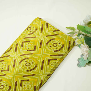 Green Bandhani Print Crepe Fabric 1451 18144