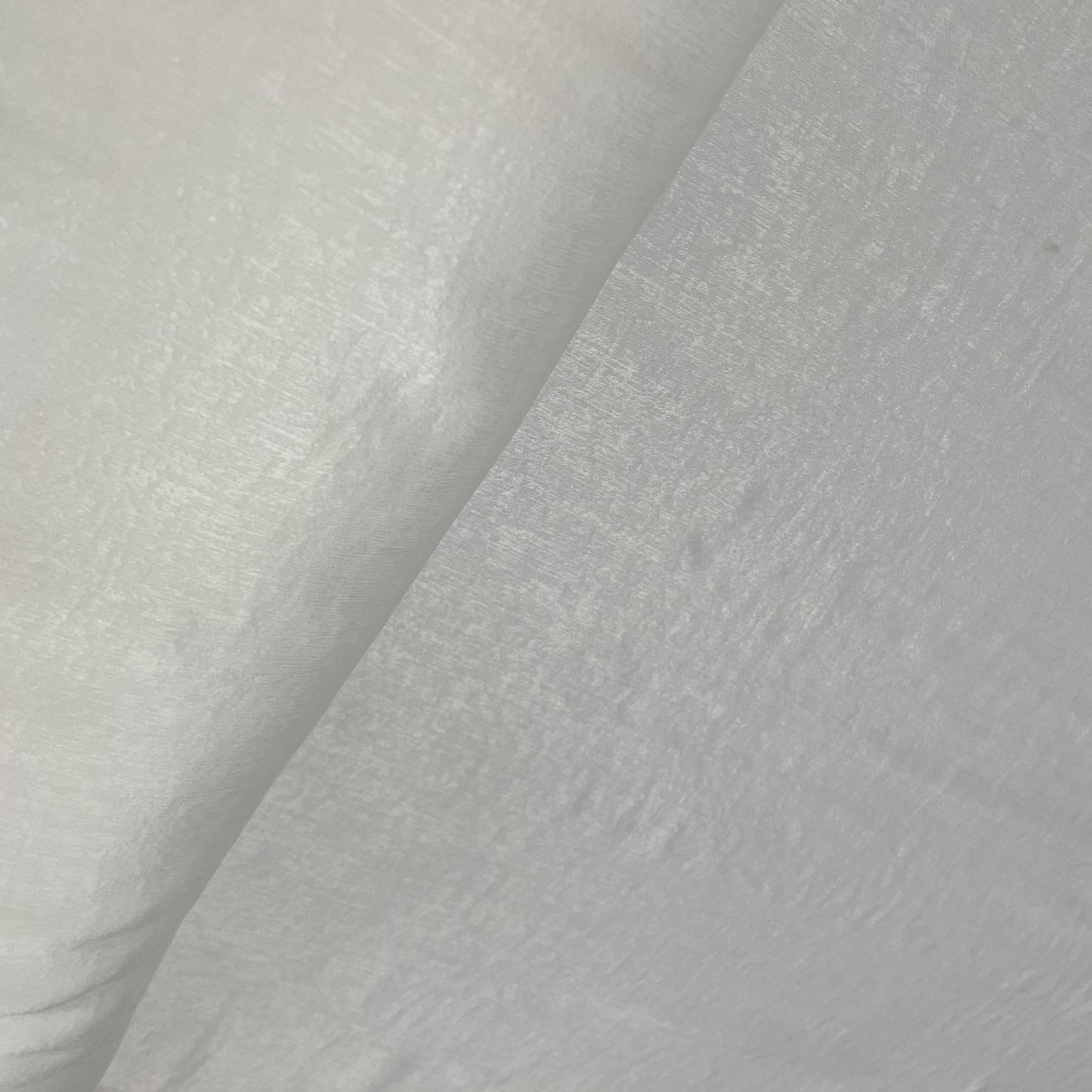 White Solid Chanderi Velvet Fabric 18417