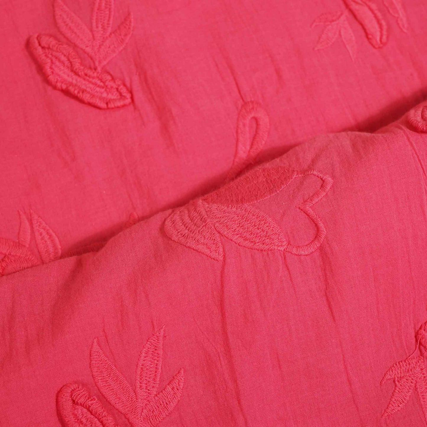 Pink Floral Cutdana Embroidery Tissue Fabric 02355 GT-18817