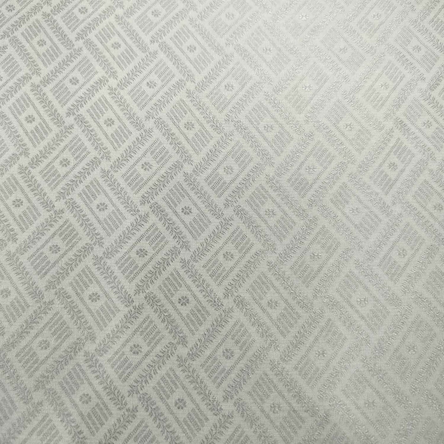 Grey Self Tanchui Cotton Silk Fabric KR-19658