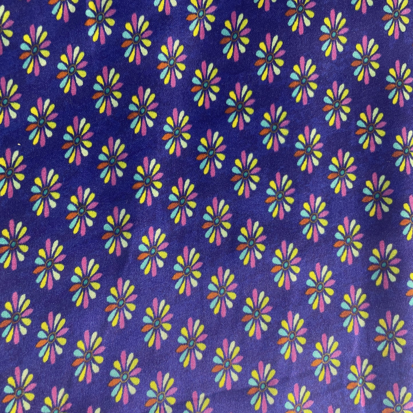 Purple Floral Print Modal Satin Fabric 19959