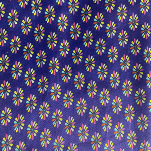 Purple Floral Print Modal Satin Fabric 19959