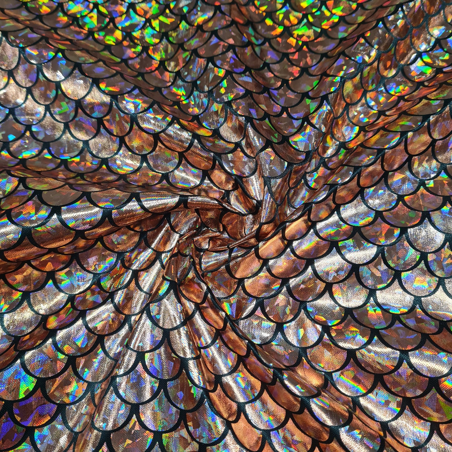 Brown Geometerical Imported Knit Fabric - TradeUNO