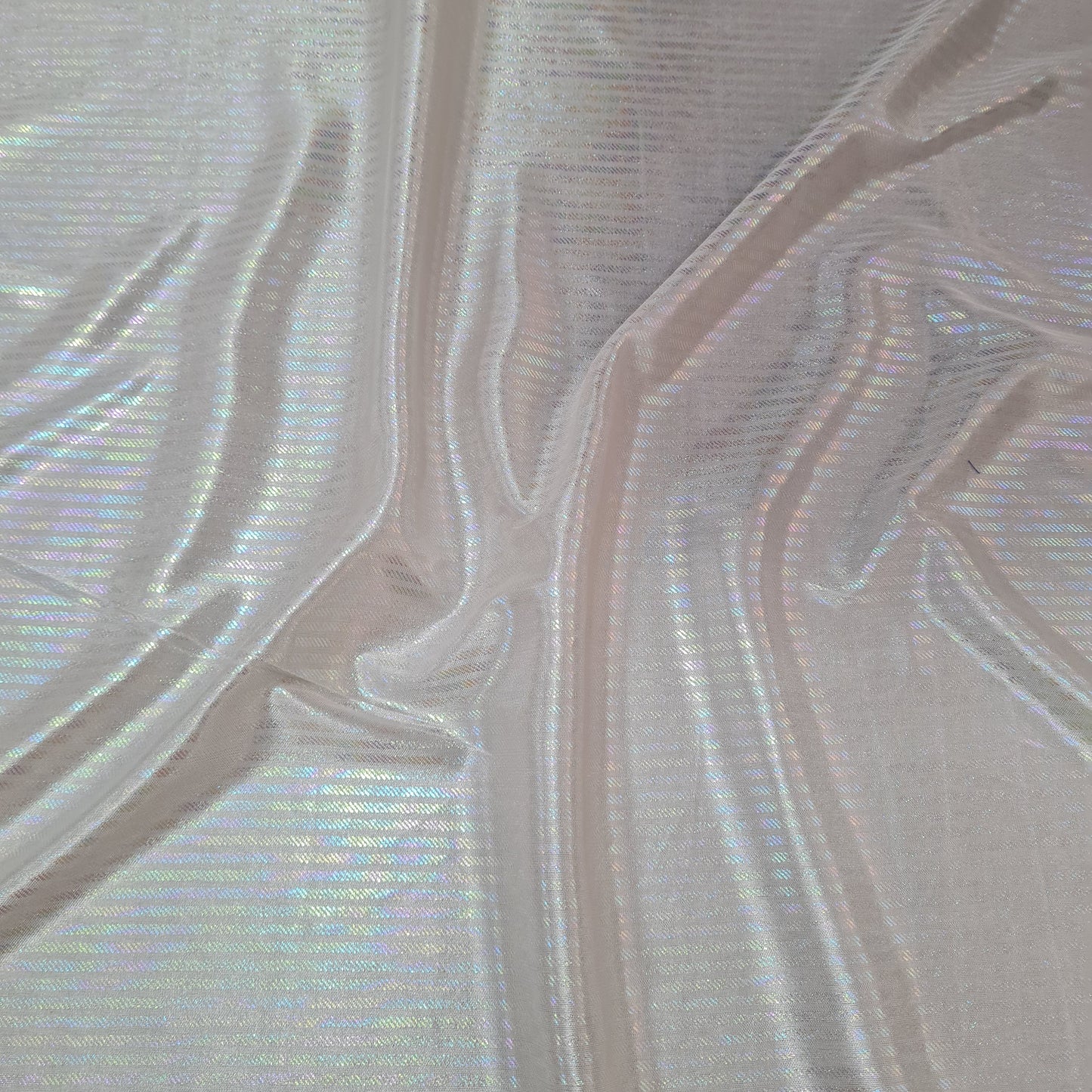 Grey Stripes D Rainbow With Lurex Knit Lycra Fabric - TradeUNO