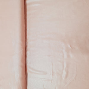 Salmon Pink Solid Silver Shimmer Georgrette Satin - TradeUNO