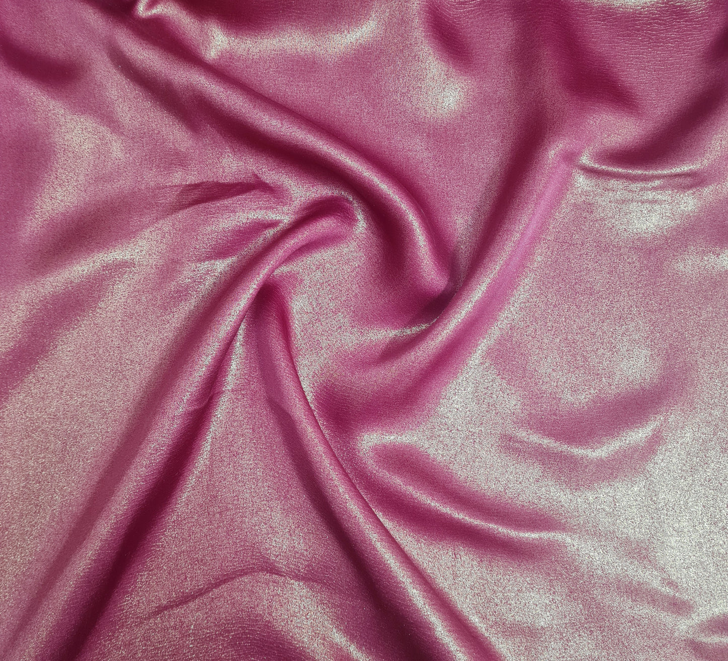 Maroon Solid Gold Shimmer Georgrette Satin - TradeUNO