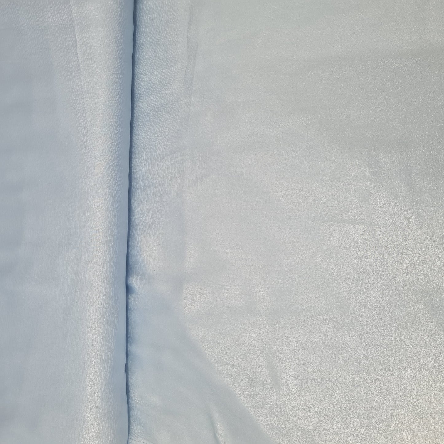 Sky Blue Solid Silver Shimmer Georgrette Satin - TradeUNO