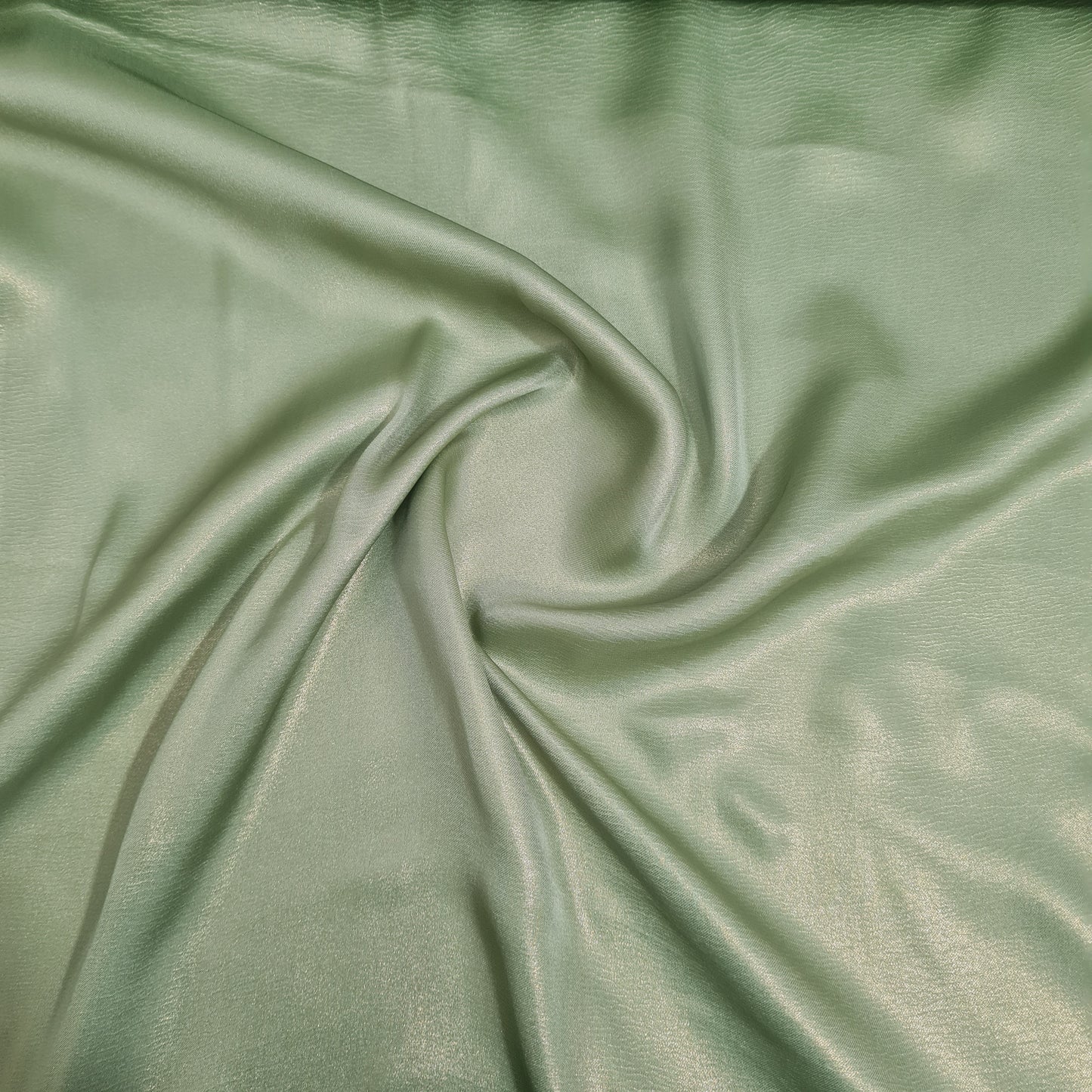Green Solid Gold Shimmer Georgrette Satin - TradeUNO