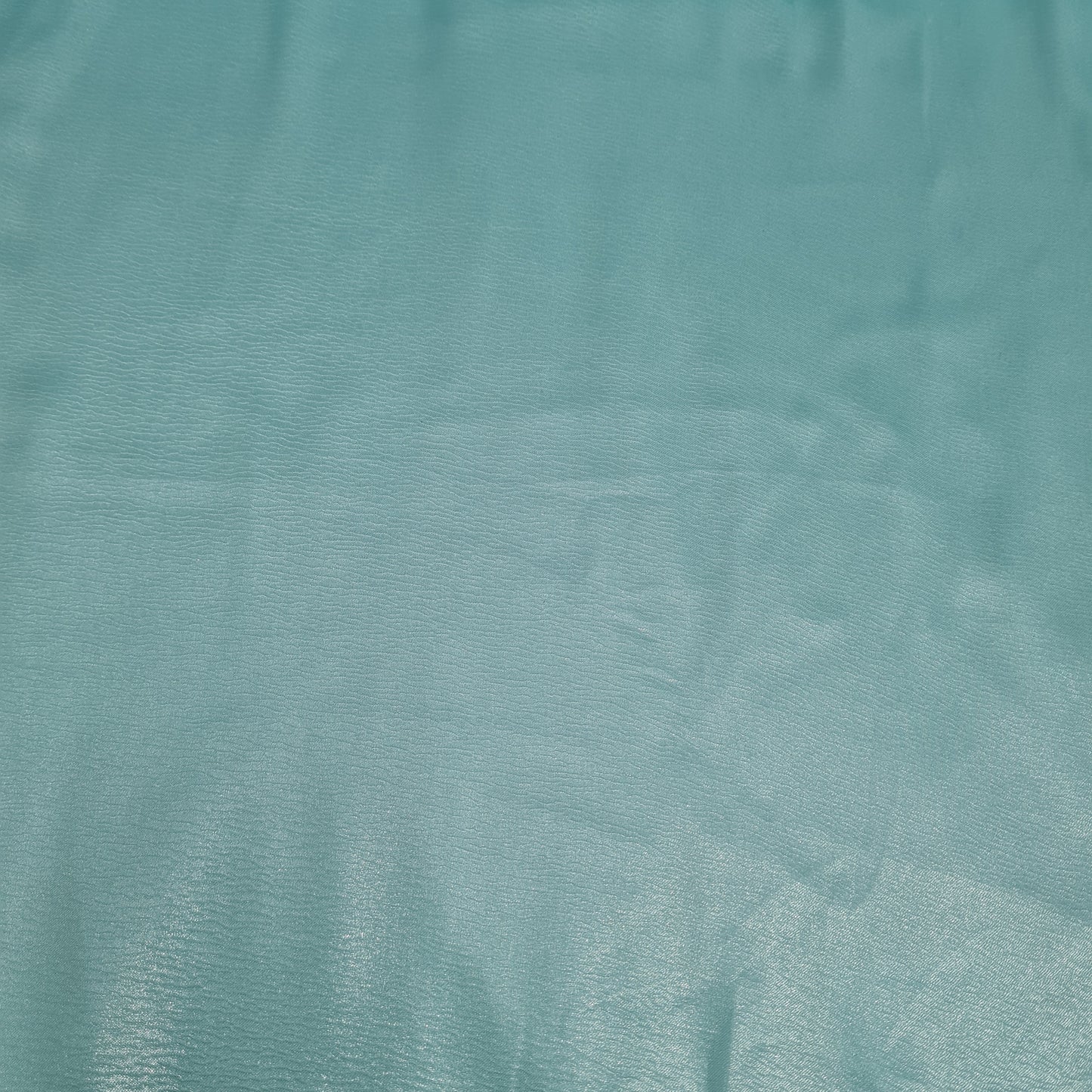 Sea Green Solid Silver Shimmer Georgrette Georgrette Satin - TradeUNO