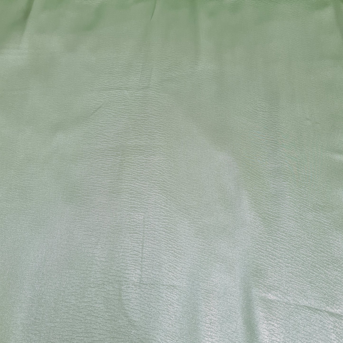 Green Solid Silver Shimmer Georgrette Satin - TradeUNO
