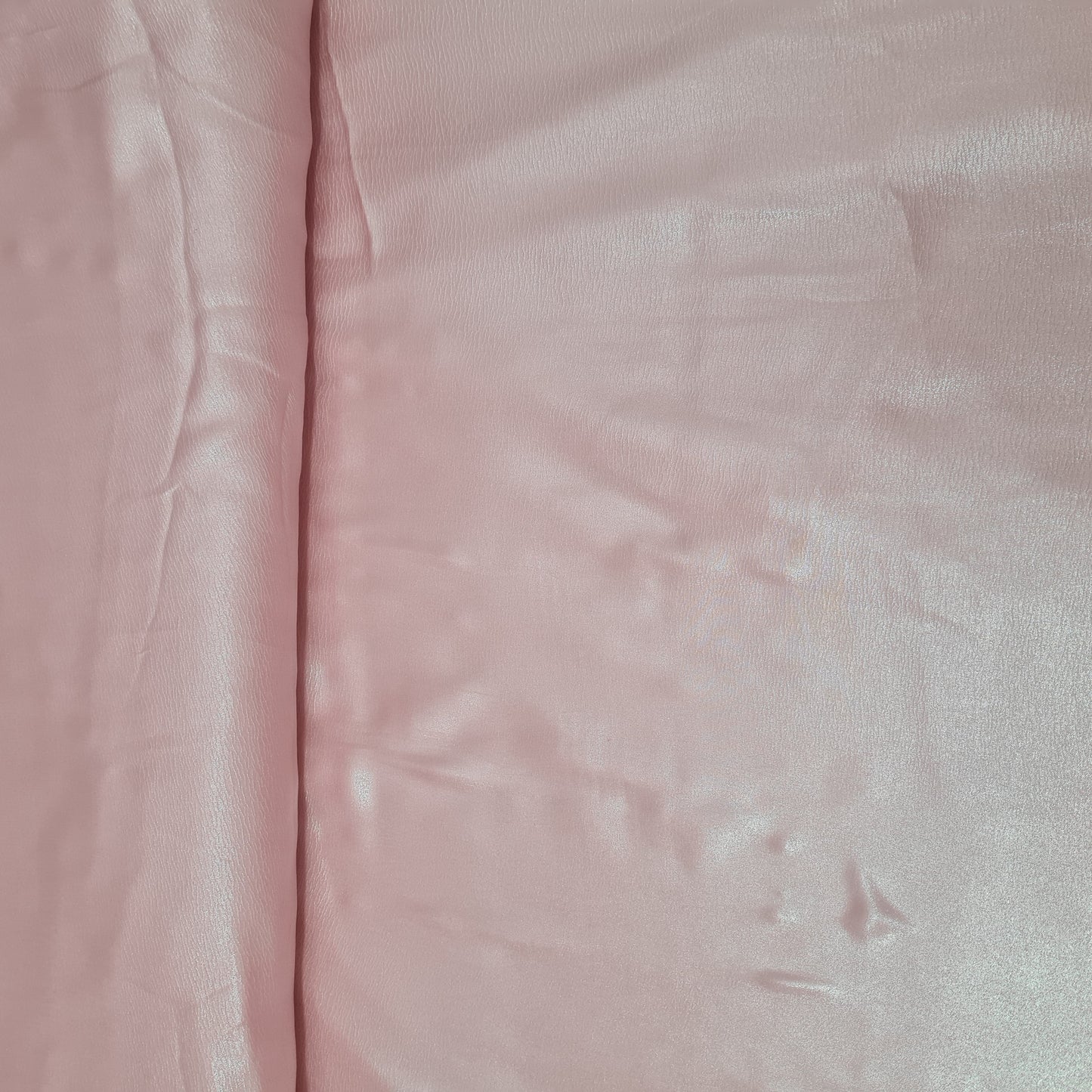 Pink Solid Silver Shimmer Georgrette Satin - TradeUNO