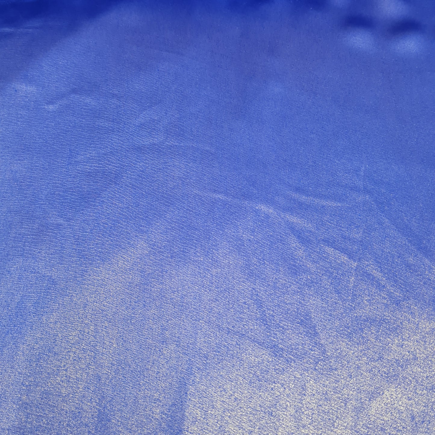 Cobalt Blue Solid Gold Shimmer Georgrette Satin - TradeUNO