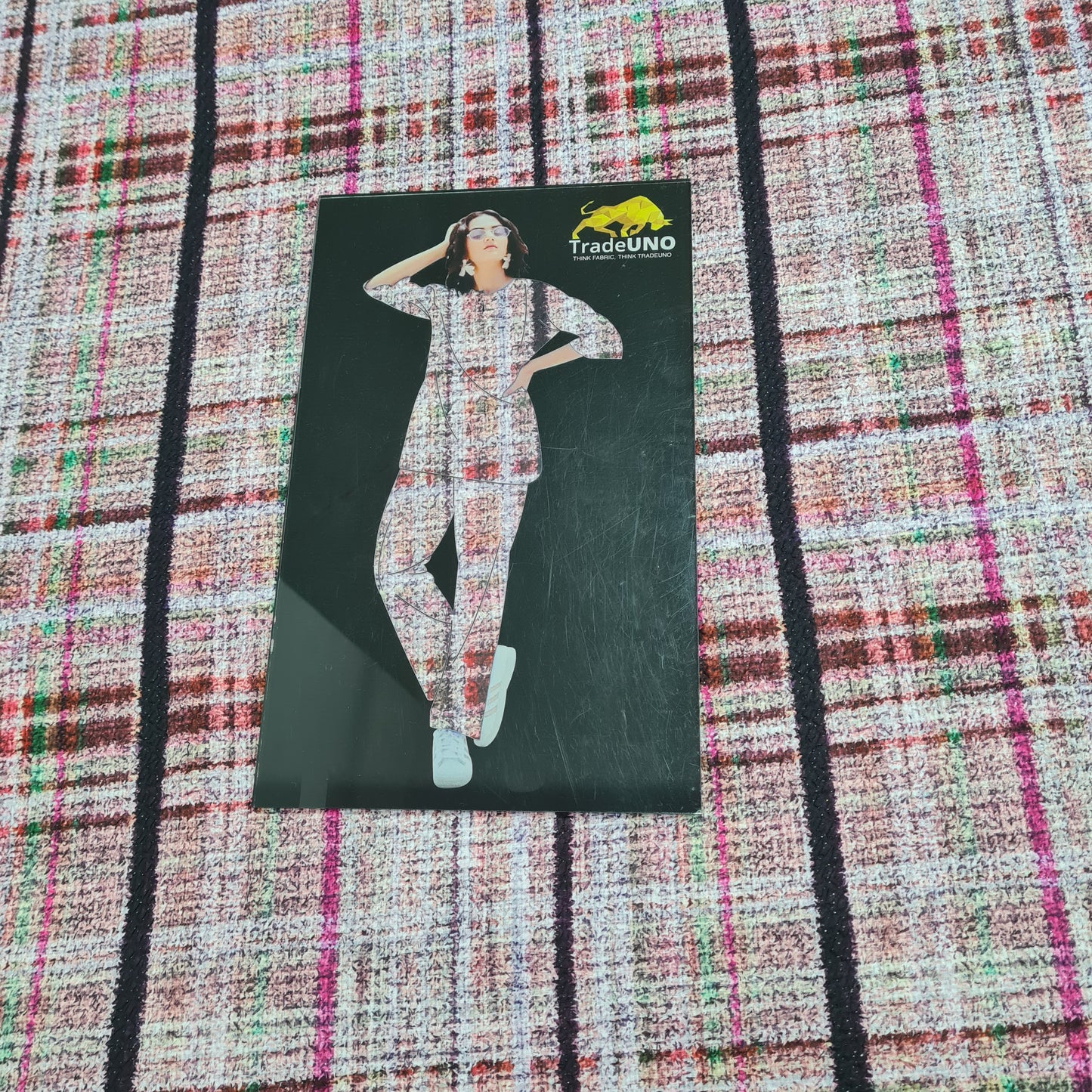 Pink Embrossed Satin Fabric - TradeUNO