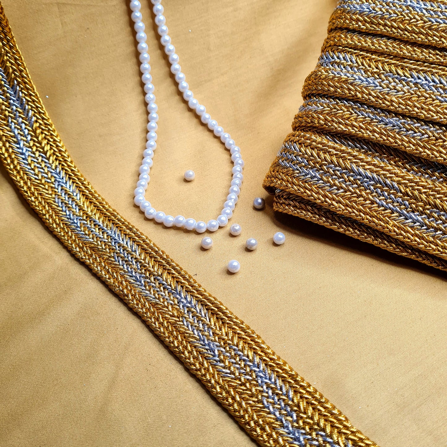 Premium Golden Silver Lace