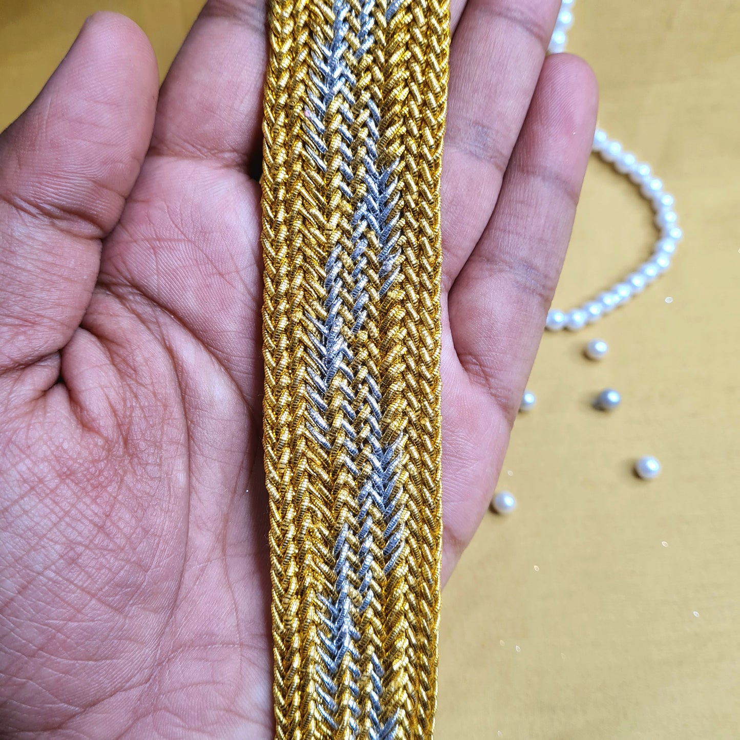 Premium Golden Silver Lace