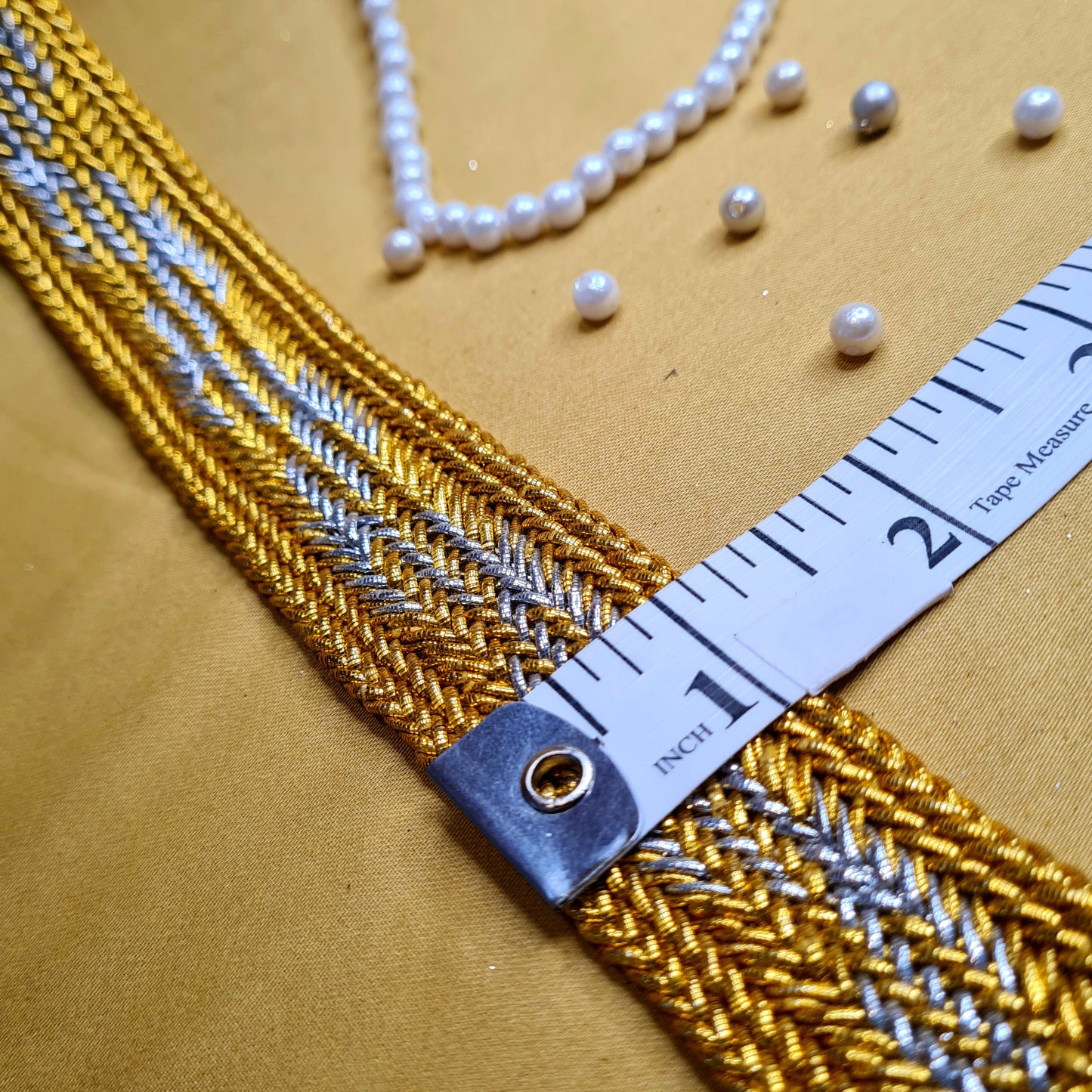 Premium Golden Silver Lace