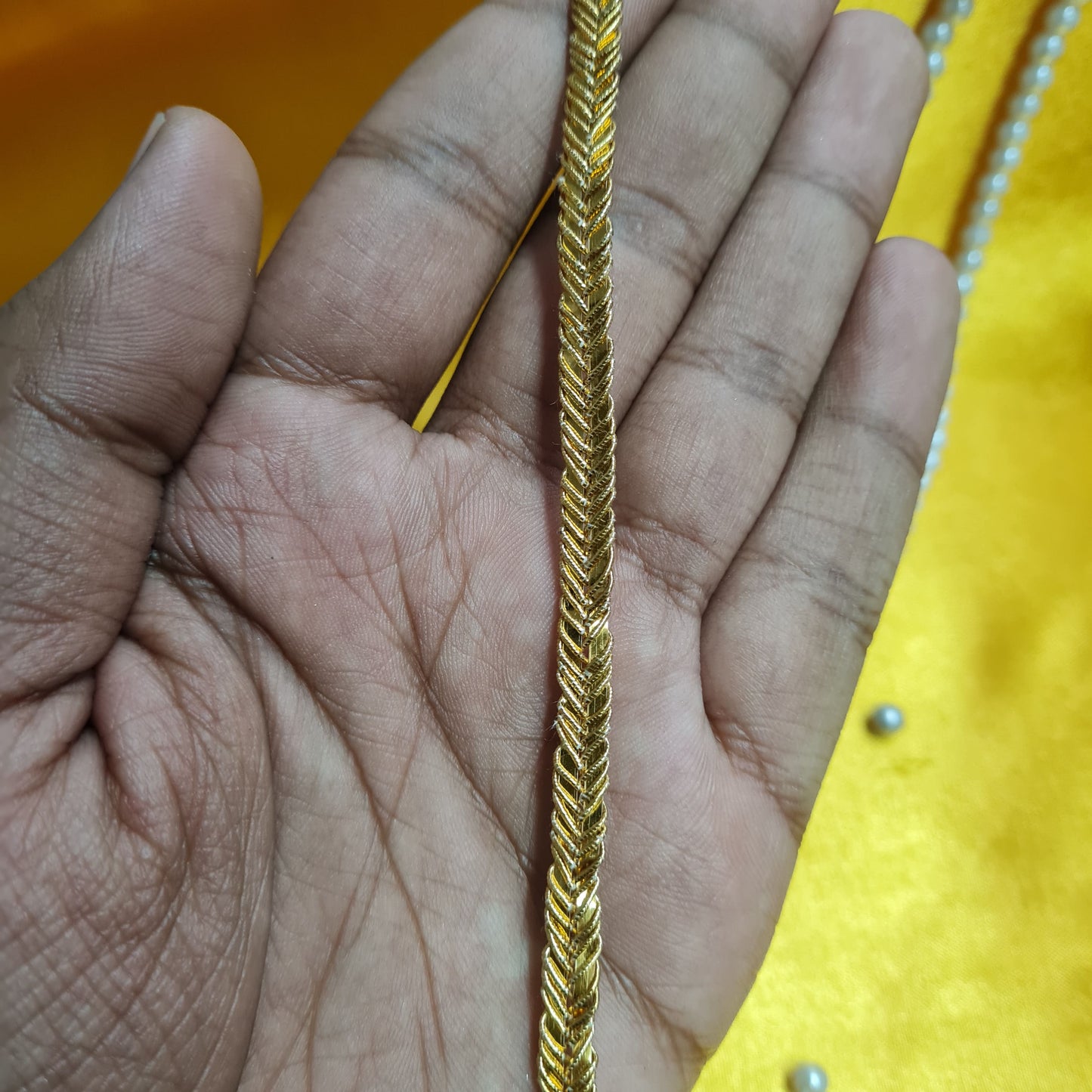 Classic Bright Gold Zari Double Sided Lace