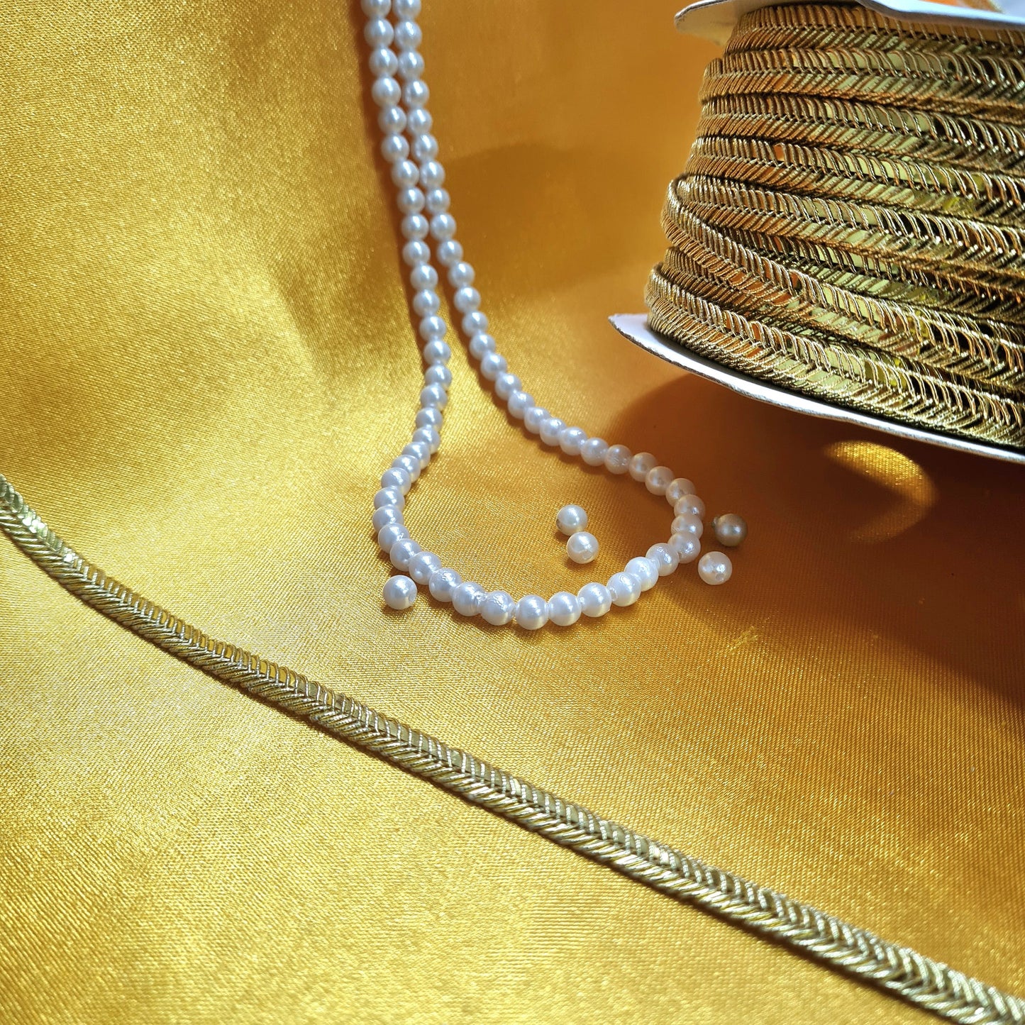 Classic Gold Zari Double Sided Lace