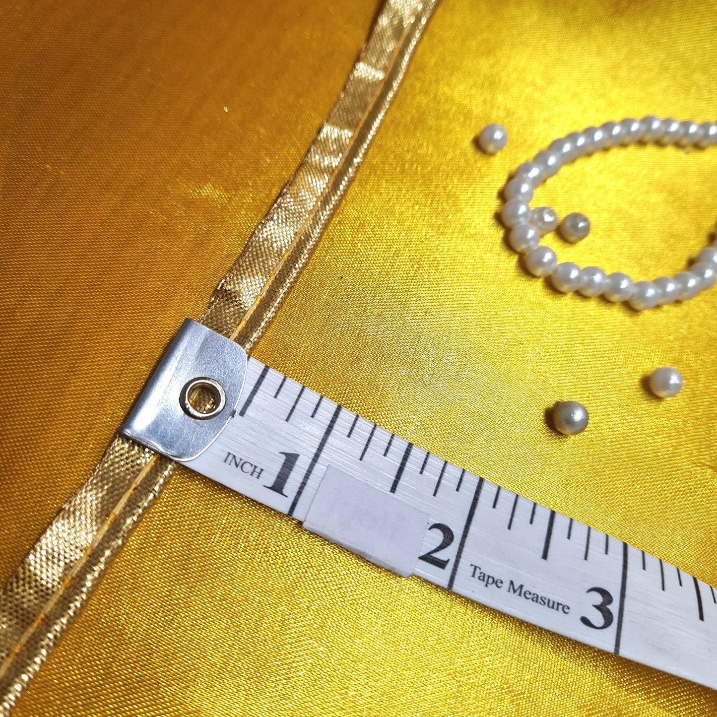 Classic Dull Gold Piping Satin Lace