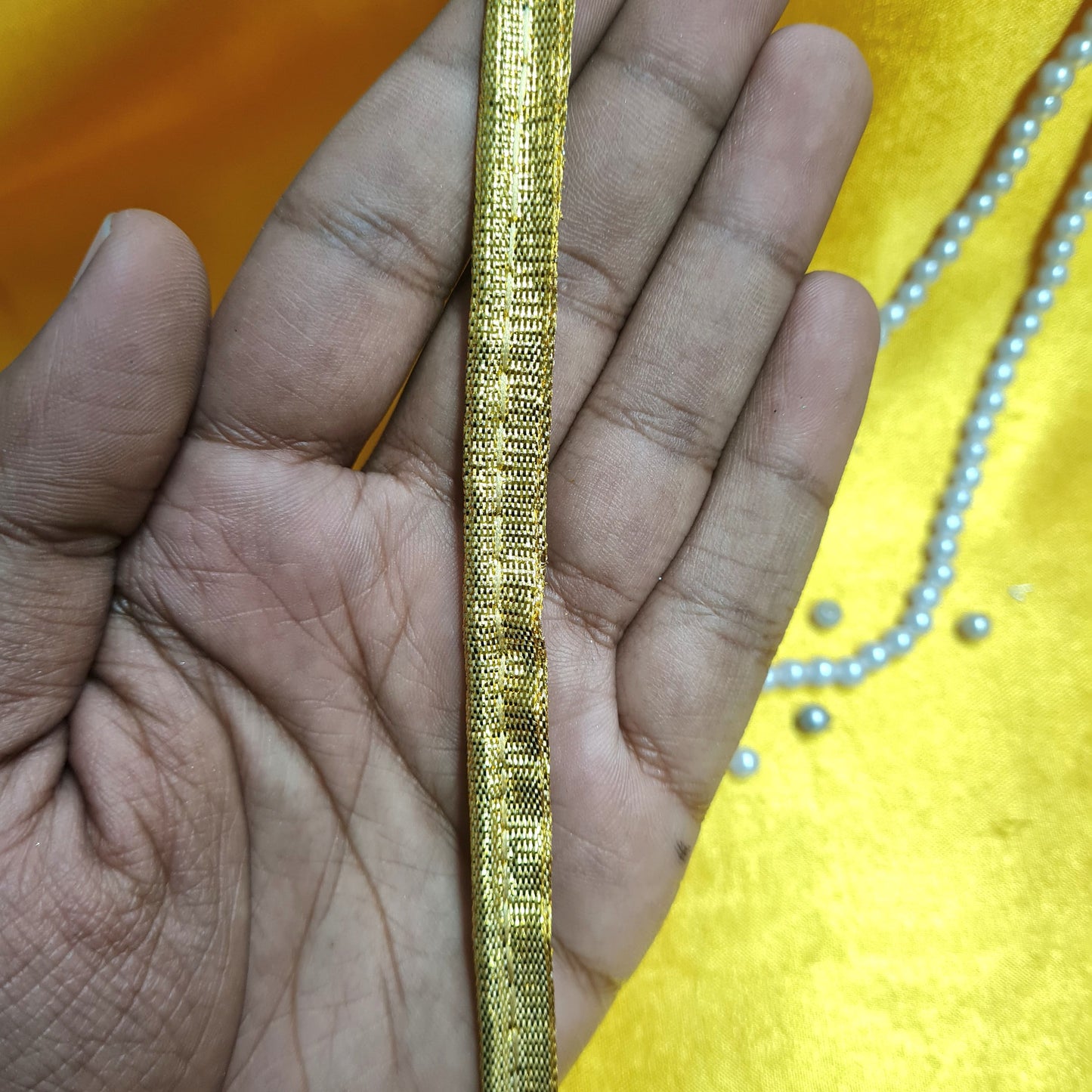 Classic Gold Piping Satin Lace
