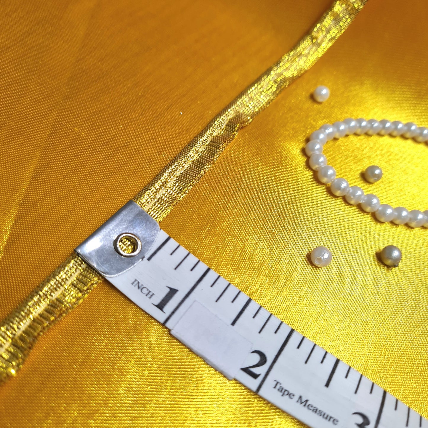 Classic Gold Piping Satin Lace