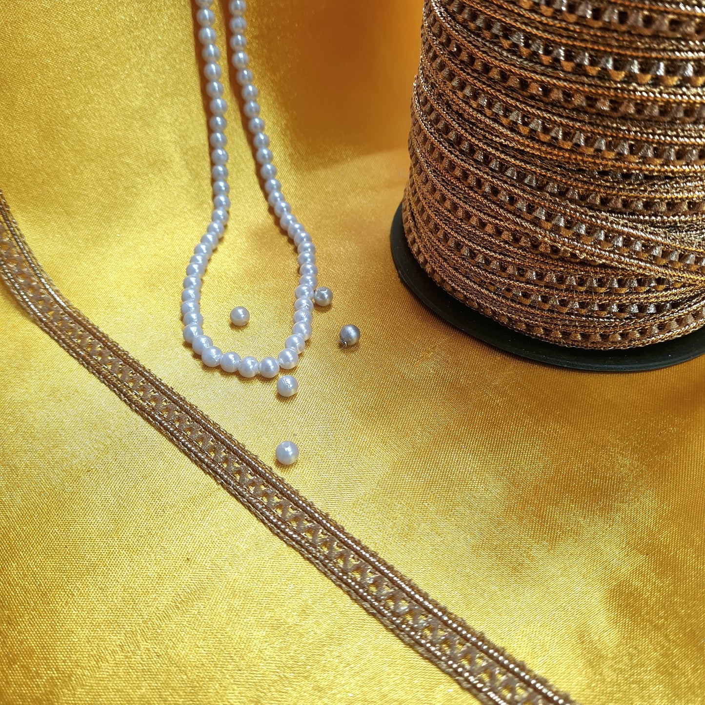 Classic Gold Piping Lace