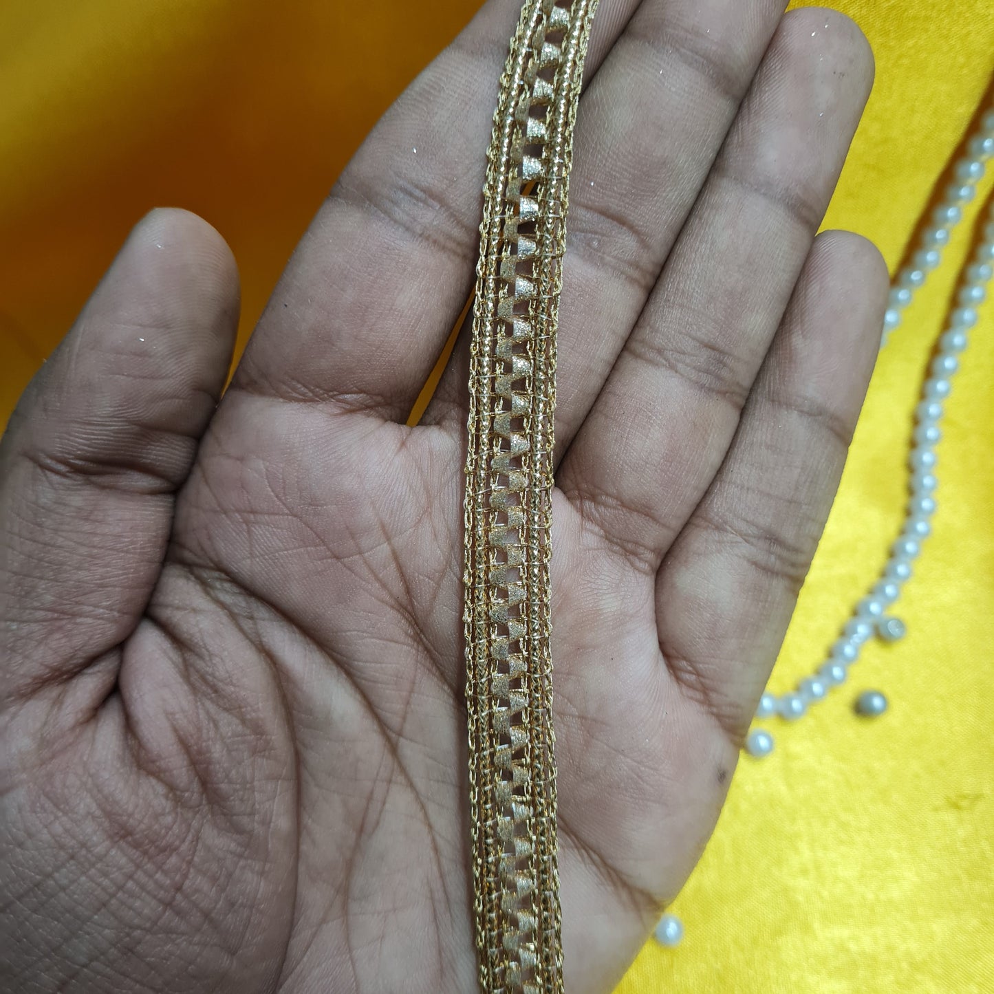 Classic Gold Piping Lace