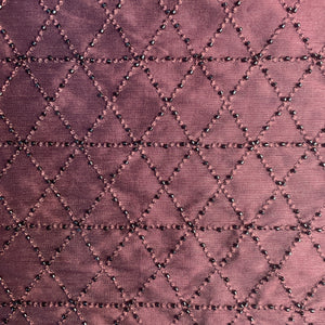 Maroon Cutdana Thread Embroidery Russian Silk Fabric 20322