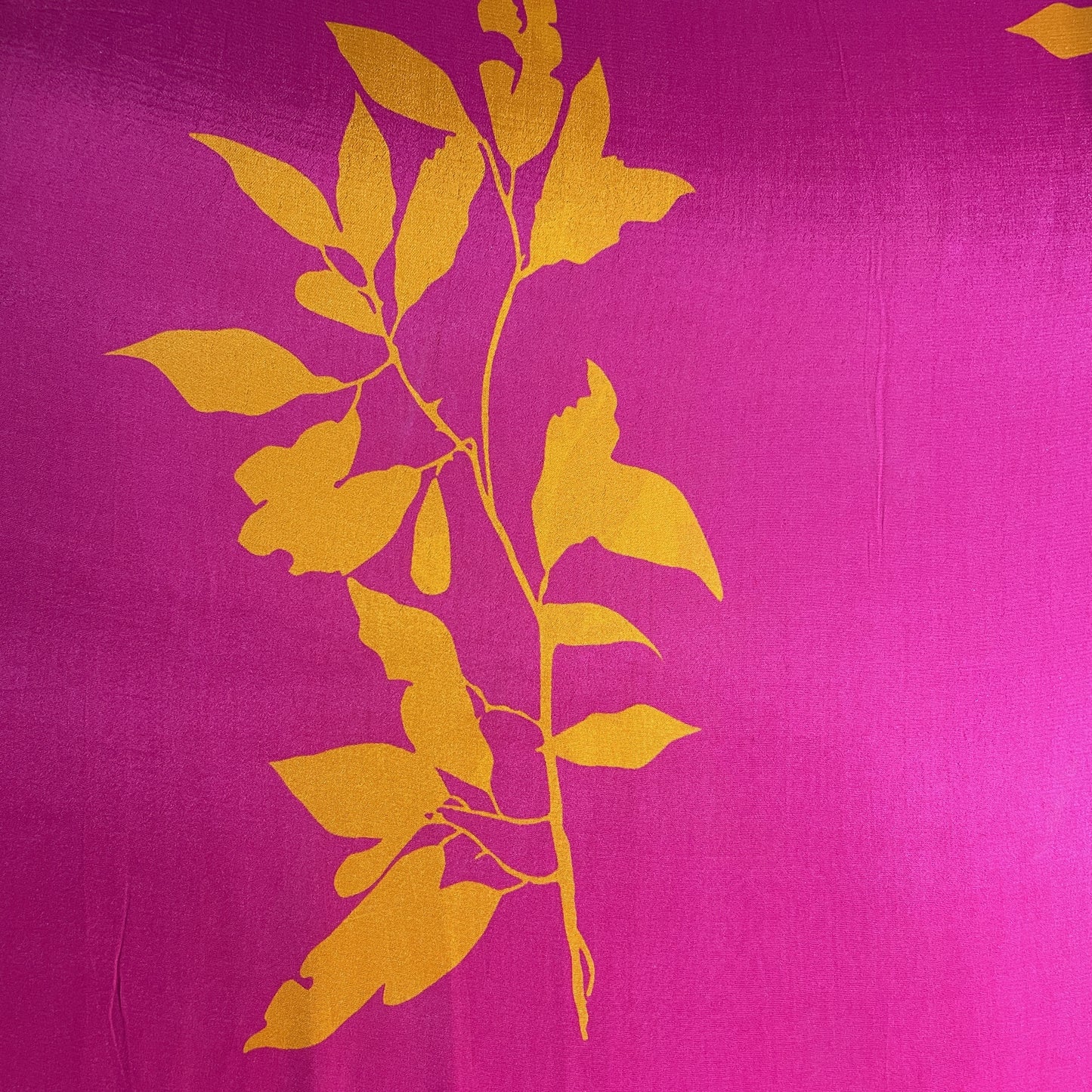 Pink Tropical Print Natural Crepe 20331