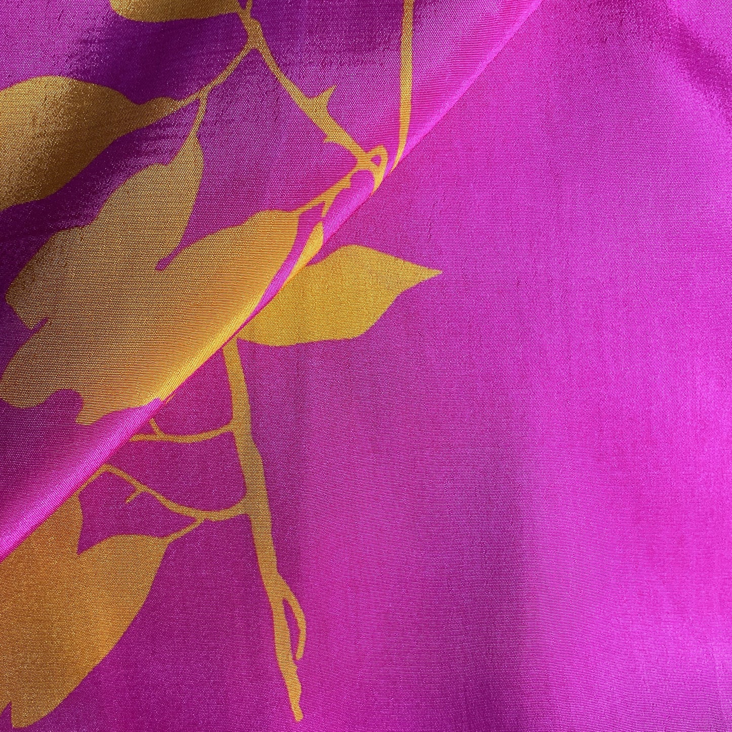 Pink Tropical Print Natural Crepe 20331