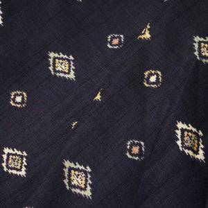 Wine Ikkat Print Tusser Silk Fabric 3542 GT-20366