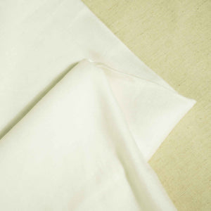 White Solid Brocade Silk Fabric 401 KRE-20382