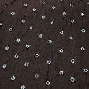 Brown Bandhani Print Russian Silk Fabric 01331 GT-20940