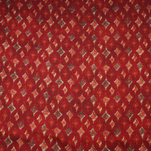 Brown Geometrical Print Bemberg Gajji Silk 20961 - TradeUNO