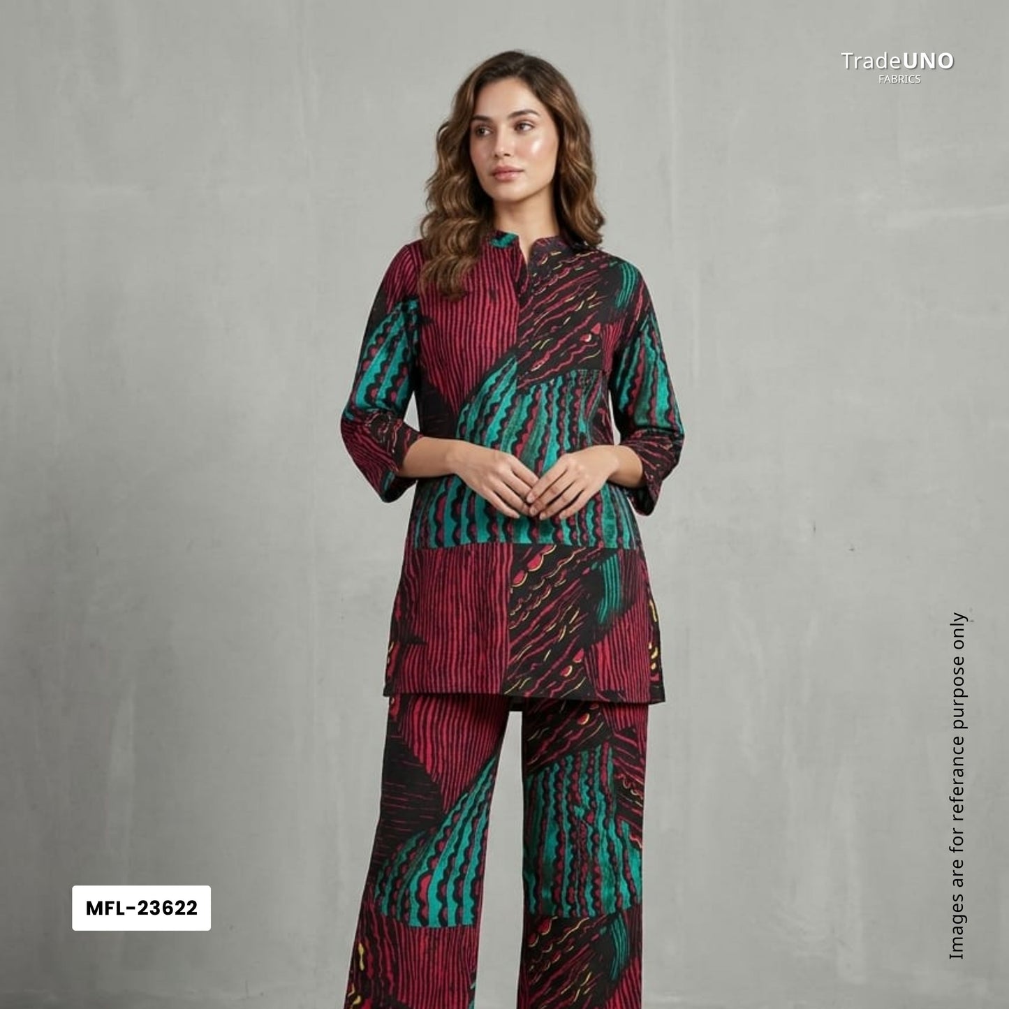 Black Abstract Print Cotton Fabric MFL-23622