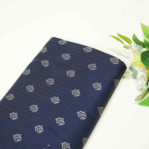 Navy Blue Geometrical Print Pashmina Fabric 151 RT-21003
