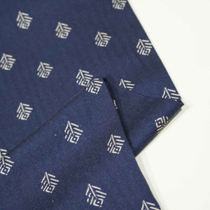 Navy Blue Geometrical Print Pashmina Fabric 151 RT-21003