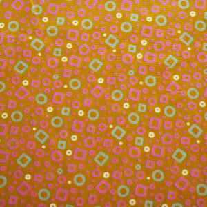 Brown Floral Print Natural Crepe Fabric 2703 MTF-21057