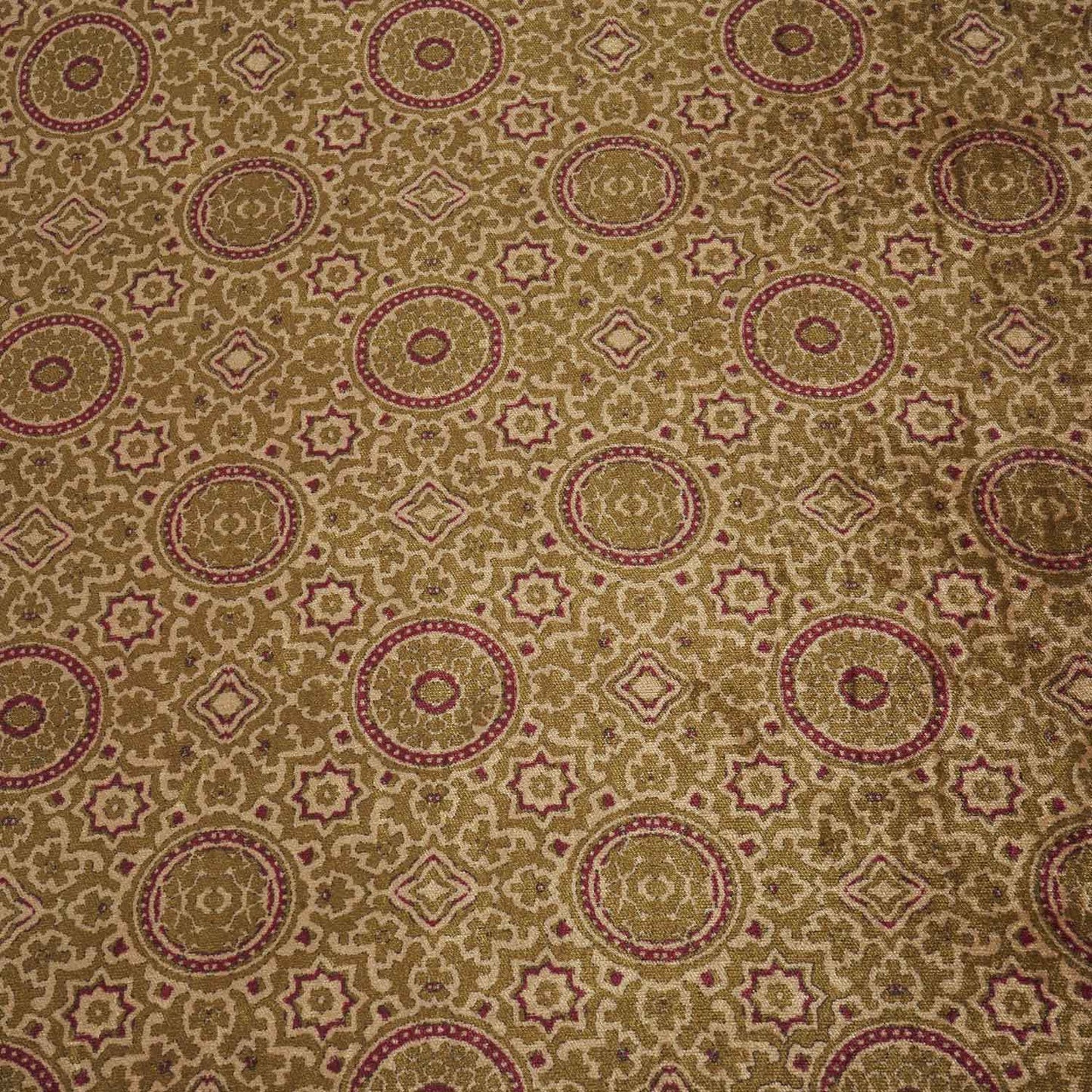 Green Ajrakh Print Velvet Fabric MF-28222