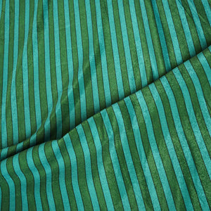 Sky Blue & Green Strips Velvet Fabric MF-28224 - TradeUNO