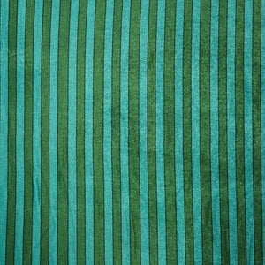 Sky Blue & Green Strips Velvet Fabric MF-28224 - TradeUNO