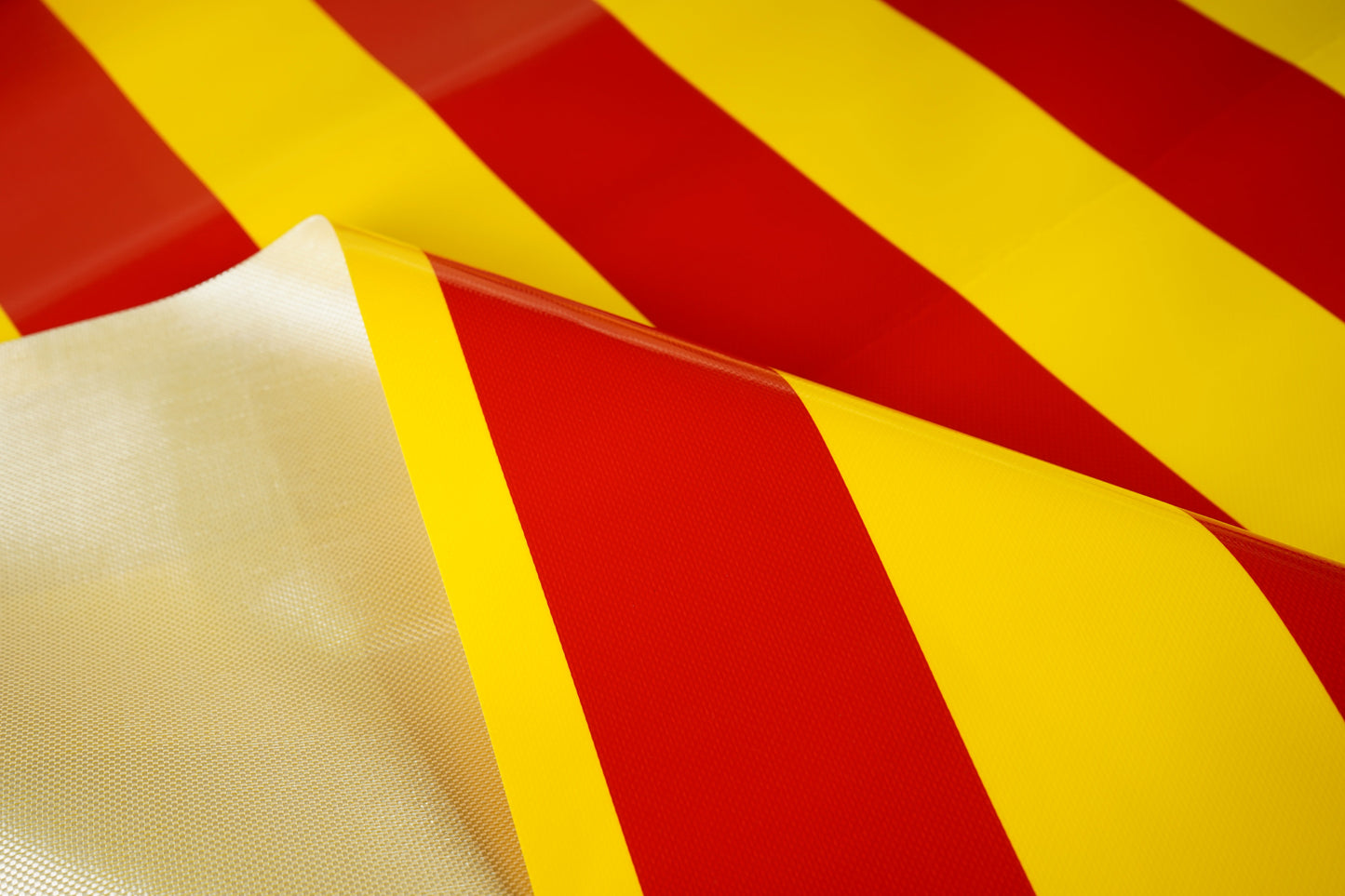 CTF 550 GSM single side Stripe Glossy Red & Yellow