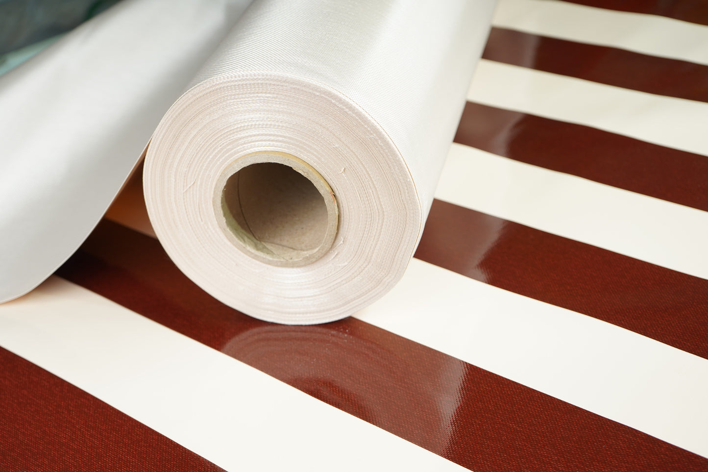 CTF 550 GSM single side Stripe Glossy Brown & Beige