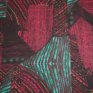 Black Abstract Print Cotton Fabric MFL-23622