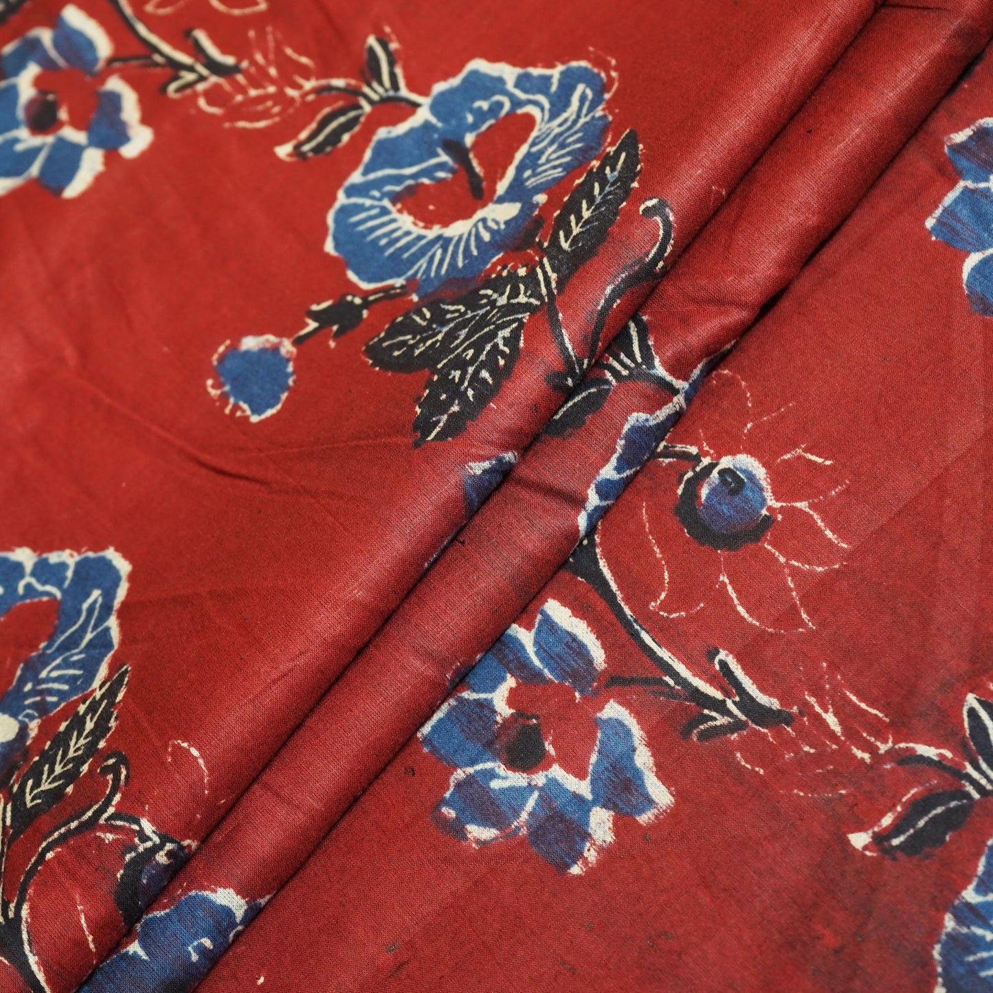 Red Handblock Print Cotton Fabric MFL-23634