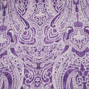 Purple Paisley Print Cotton Fabric MFL-23674