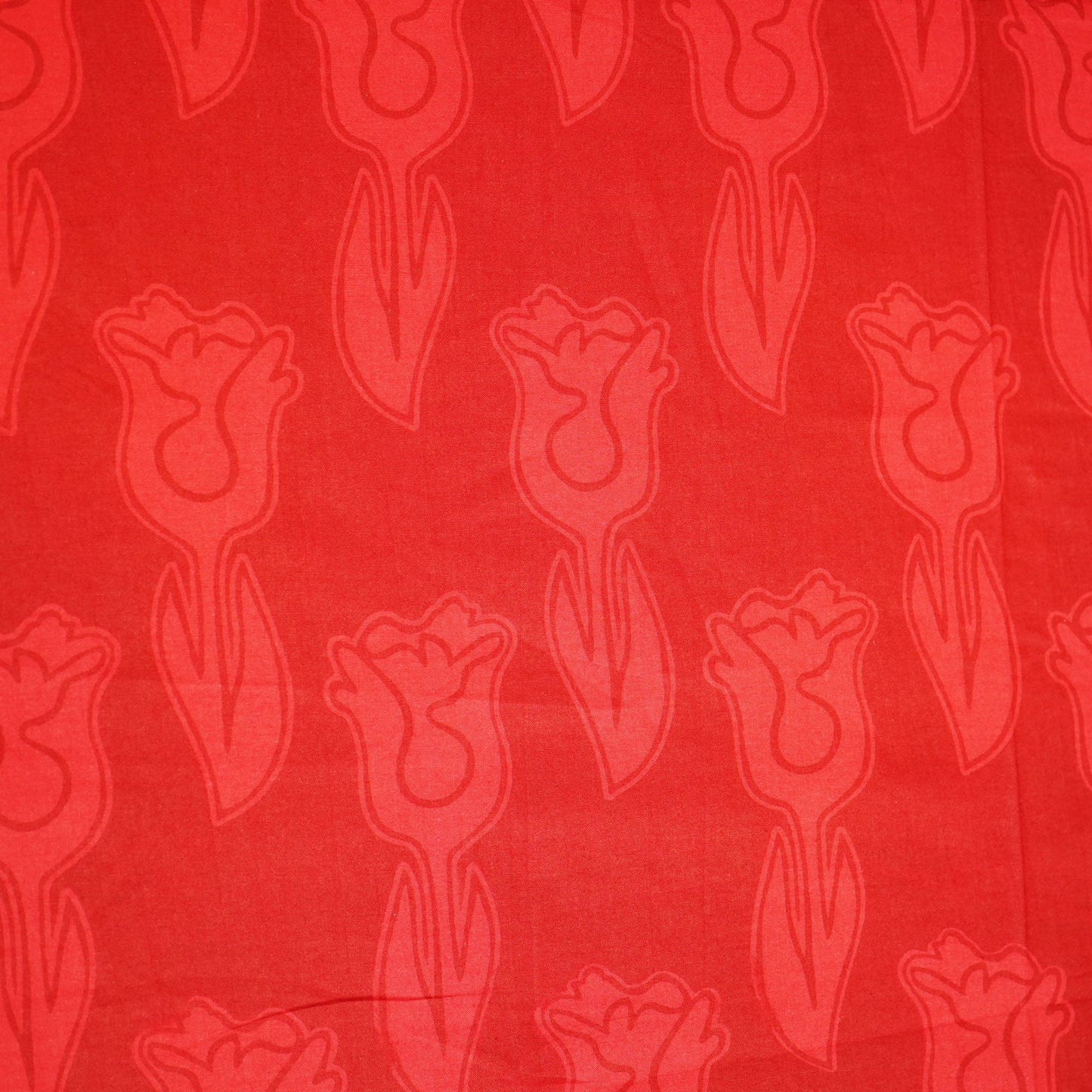 Red Floral Print Cotton Fabric MFL-23694