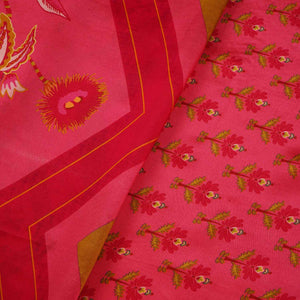 Pink Floral Print Crepe Fabric MT-28237 - TradeUNO