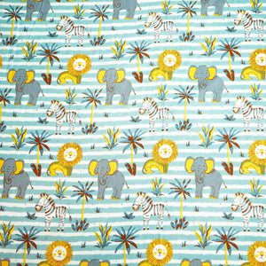 Blue Kids Print Cotton Fabric MFL-23701