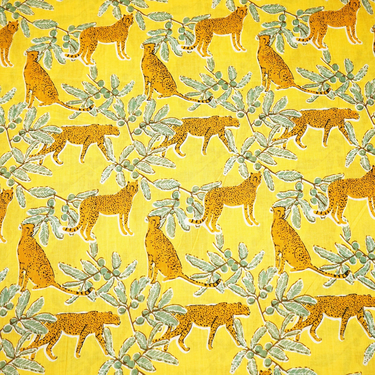 Mustard Kids Print Cotton Fabric MFL-23703